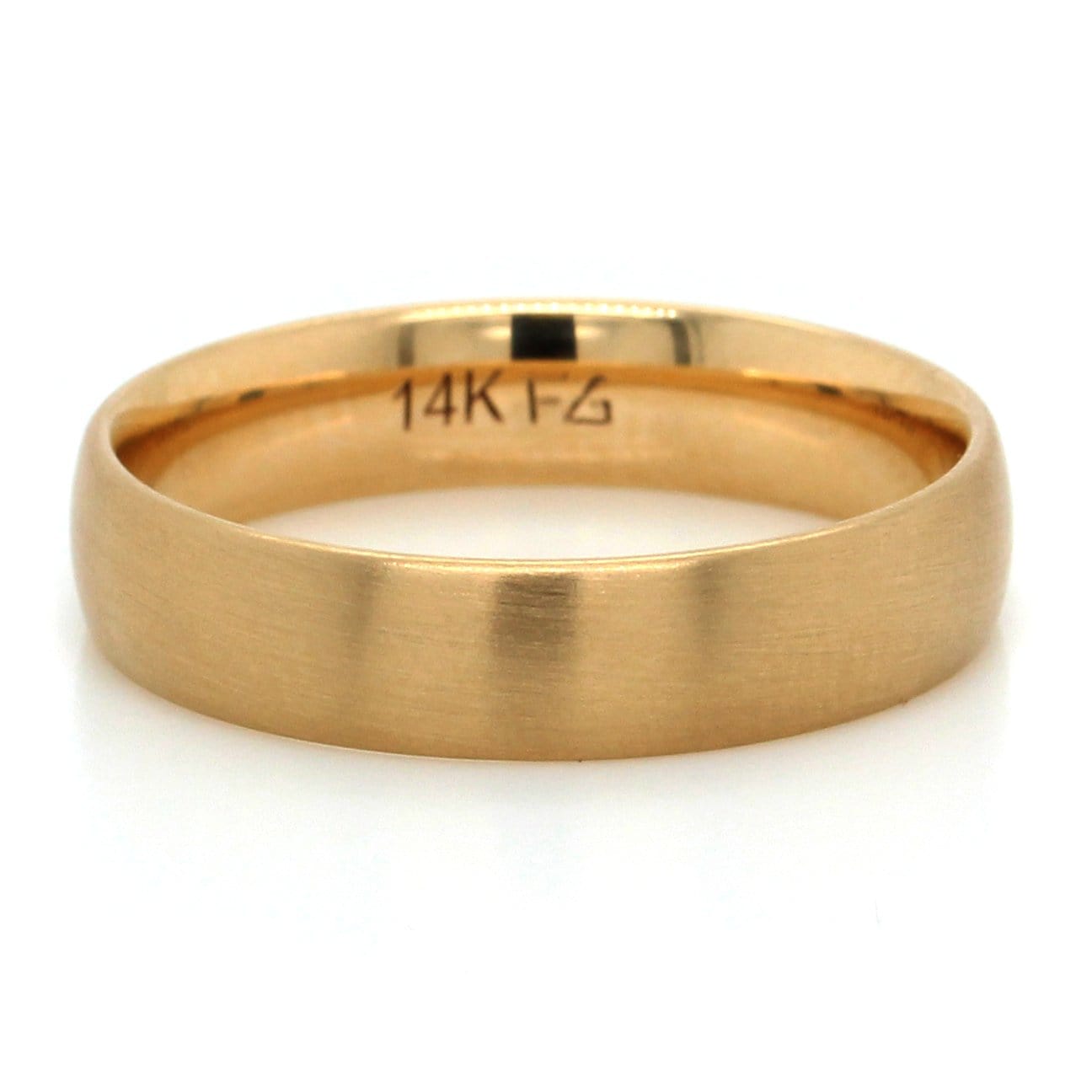 14K Yellow Gold Brushed Finish Wedding Ring – Long's Jewelers