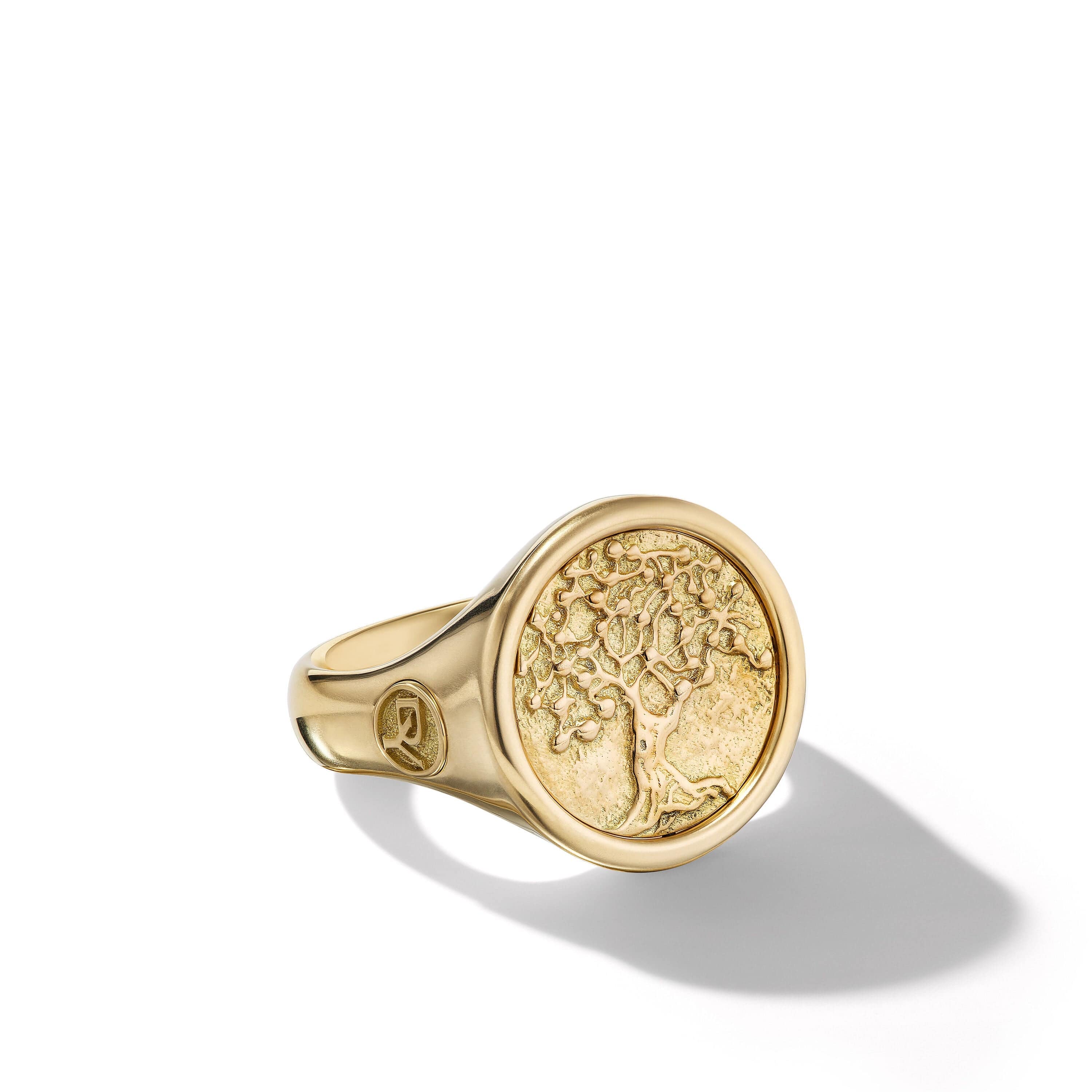 誠実 Ring Signet Duality Death and Life in Gold Yellow 18K 指輪・リング