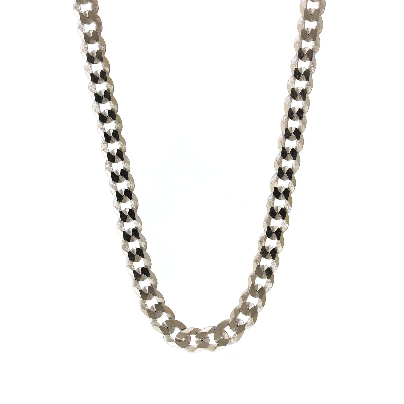 Curb Chain Necklace, Sterling silver