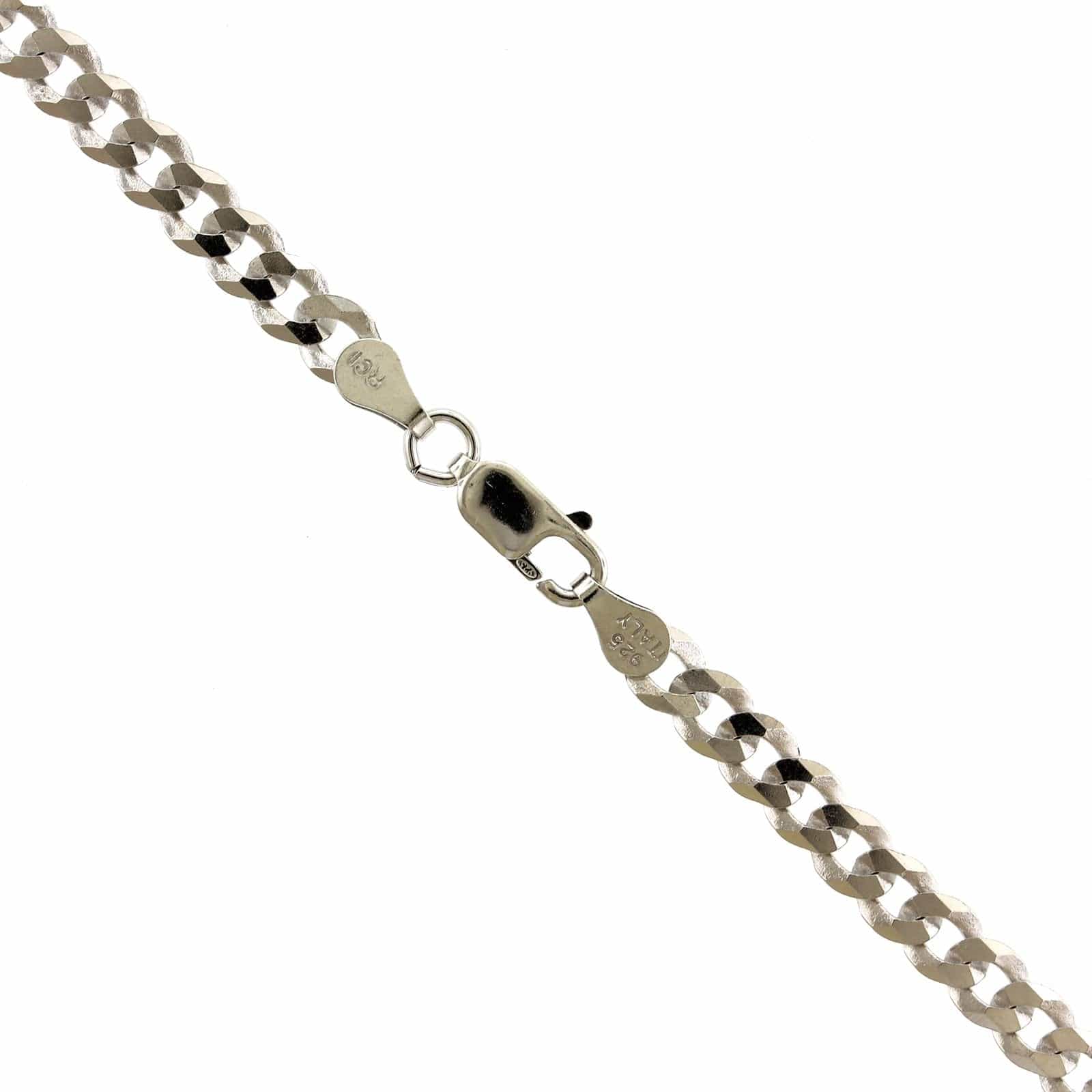 Flat Curb Chain Necklace - 7 mm - Silver - SETT&Co