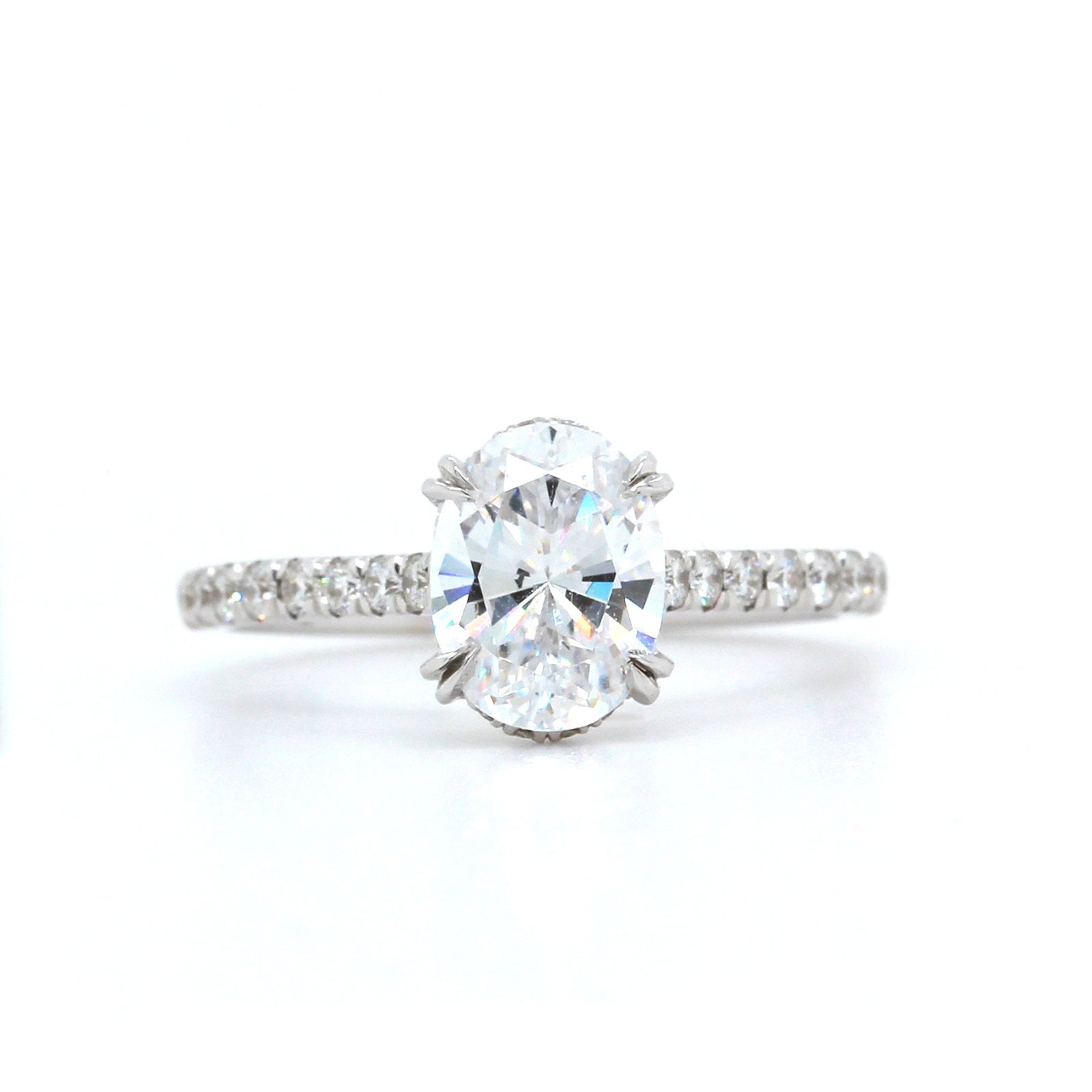 18K White Gold Diamond Engagement Ring Setting - Main Image
