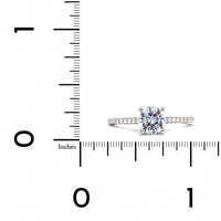 18K White Gold Pave Diamond Engagement Ring Setting