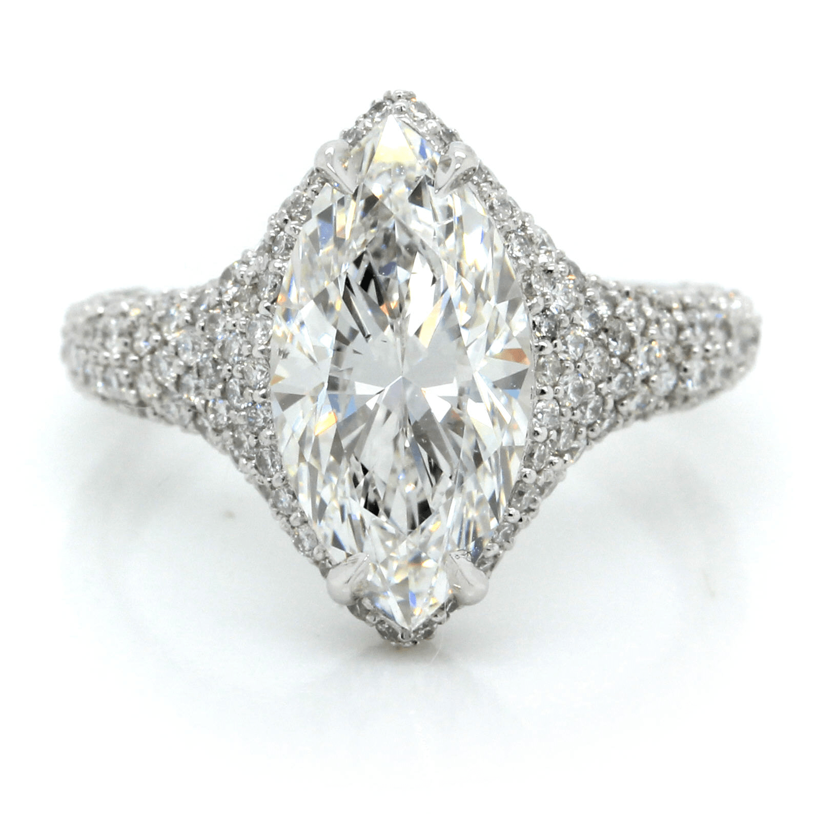 Pave marquise engagement rings deals