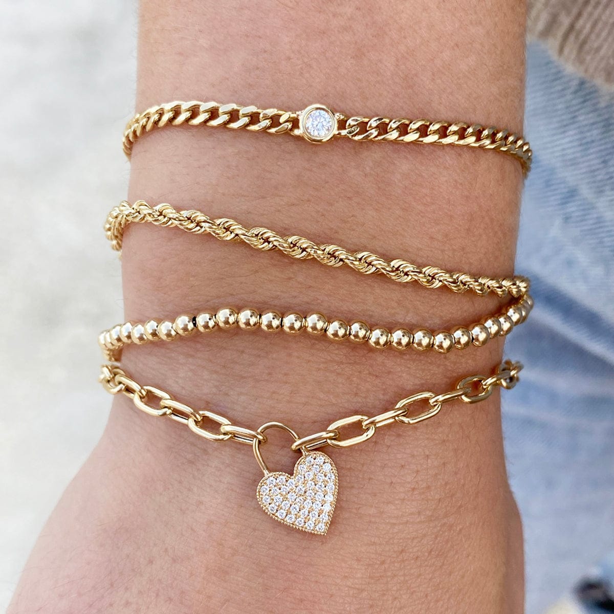 Zoe chicco store curb chain bracelet