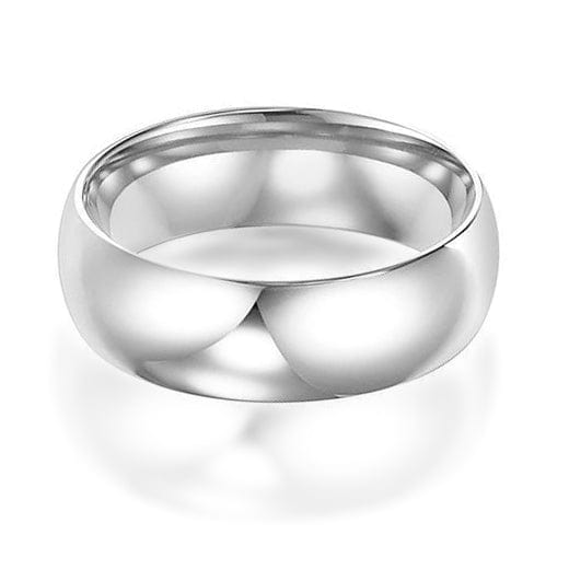 Low Dome Comfort Ring Platinum Low Dome Wedding Band 4mm