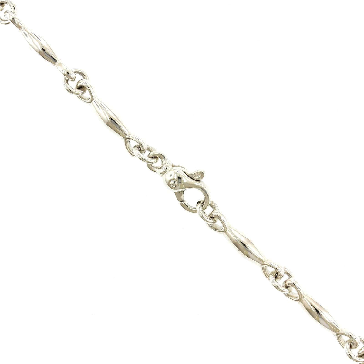 Sterling Silver Puff Link Necklace