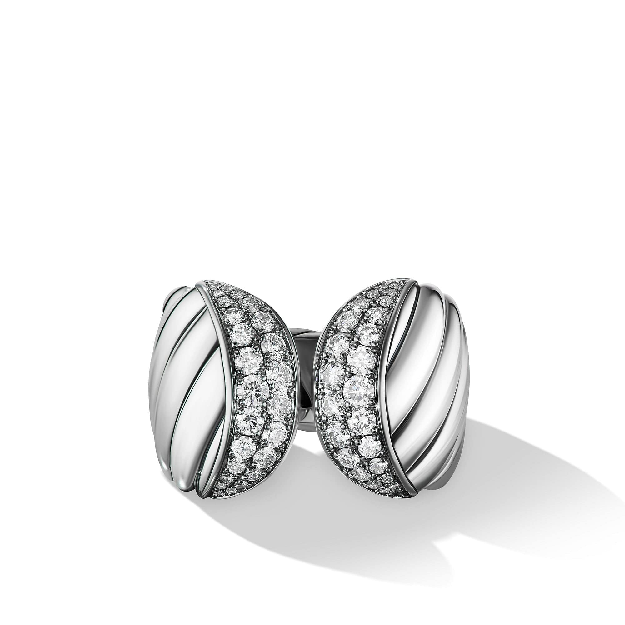 レア　David Yurman 925 ダイヤモンド　天然プラシオライト　リング DAVID YURMAN 20MM MOONLIGHT PRASIOLITE STERLING SILVER