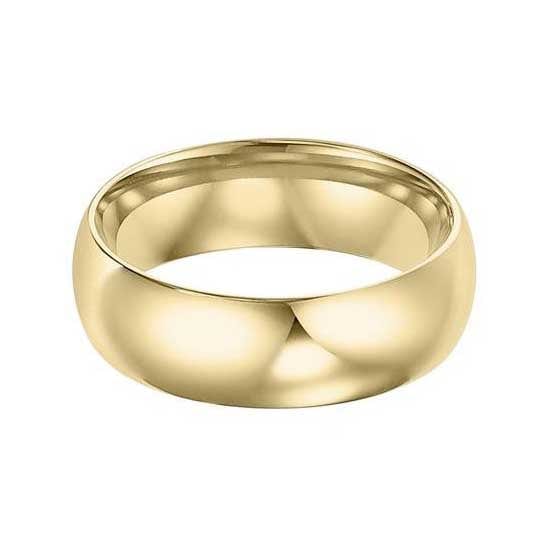 Handmade 3mm 14K Solid Yellow Gold Dome Half Round Wedding Band - Comfort Fit, Custom Sizable