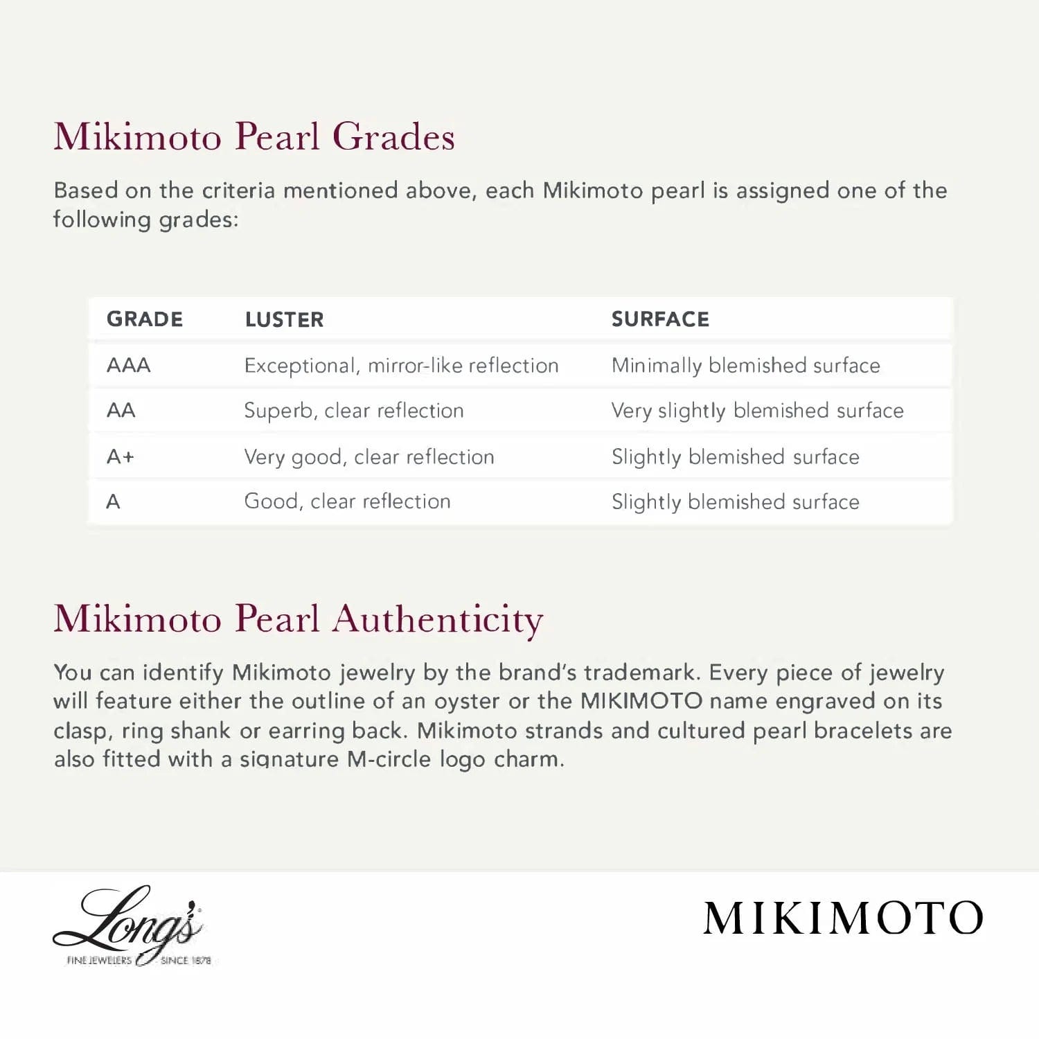 MIKIMOTO - The Originator of Cultured Pearls. Since 1893.