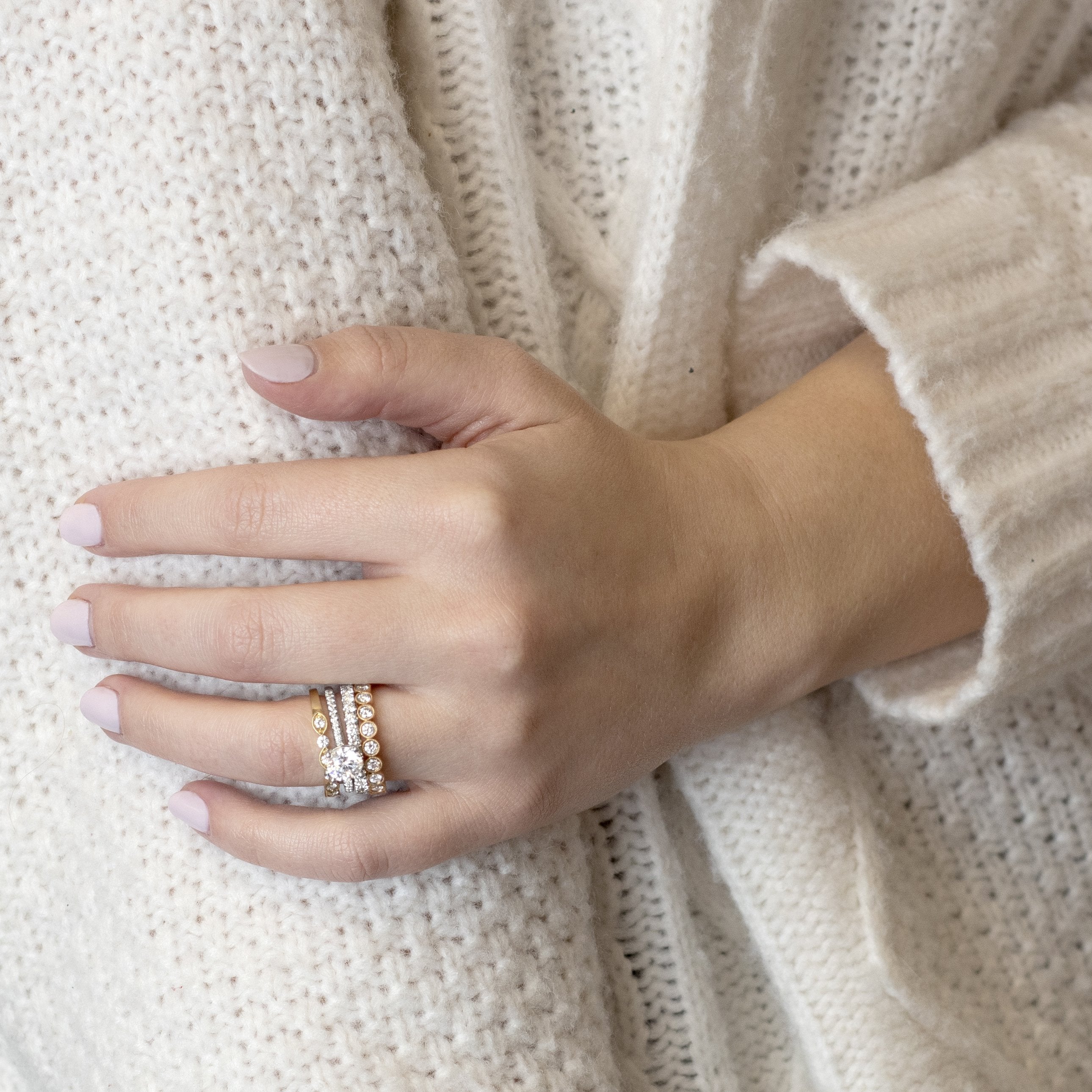 Mismatched stacked wedding bands 60 photos - Astyledwedding.com