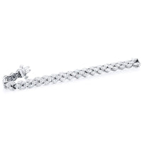 Platinum Marquise Diamond Floral Bracelet
