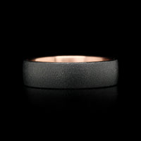 Ammara Stone 14K Rose Gold and Tantalum Estate Band