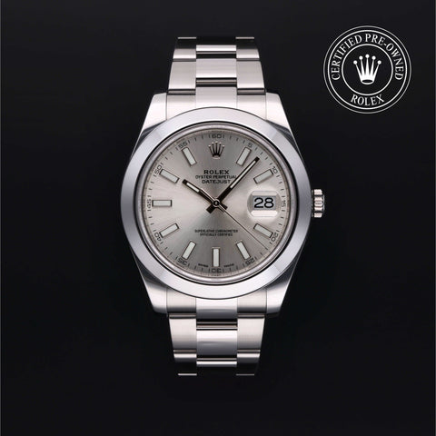 Rolex Certified Pre-Owned Datejust in Oyster, 41 mm, Stainless Steel watch