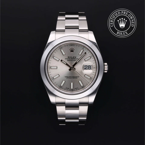 Rolex Certified Pre-Owned Datejust in Oyster, 41 mm, Stainless Steel watch