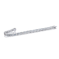 Platinum Emerald-Cut and Oval Diamond Bracelet