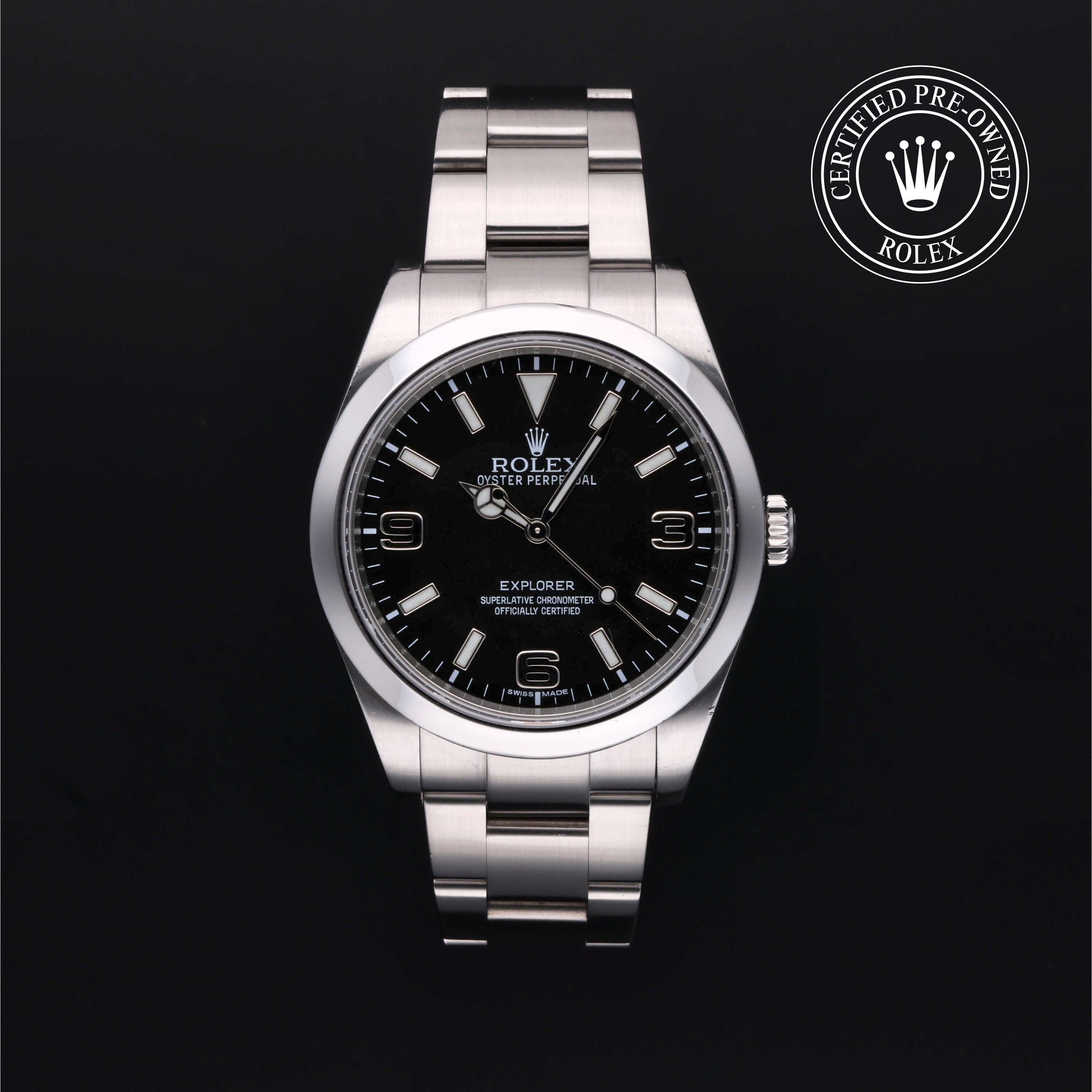Rolex Certified Pre-Owned Explorer in Oyster, 39 mm, Stainless Steel watch