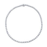 Platinum Oval Diamond Necklace