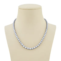 Platinum Oval Diamond Necklace