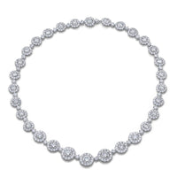 Platinum Round Diamond Certified Necklace