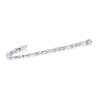 Platinum Marquise and Pear-Shaped Diamond Bracelet