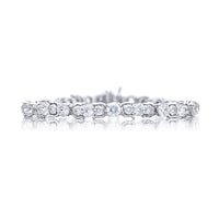 Platinum Round Diamond Bracelet