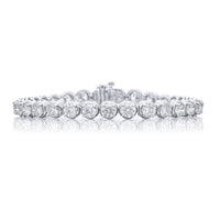 Platinum Round Diamond Bracelet