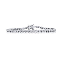 14KW Gold Round Diamond Bezel Bracelet