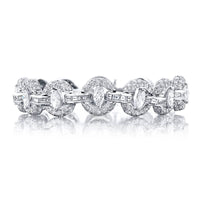 Platinum Marquise Diamond Link Bracelet