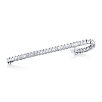 Platinum Emerald-Cut Diamond Certified Bracelet