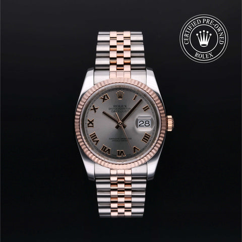 Rolex Certified Pre-Owned Datejust in Jubilee, 36 mm, Steel and everose gold watch