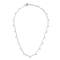Platinum Heart-Shaped Diamond Necklace