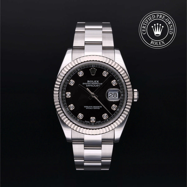 Rolex Certified Pre-Owned Datejust in Oyster, 41 mm, Stainless steel and white gold watch