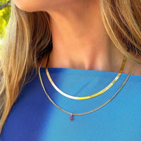 Anita Ko 18K Yellow Gold Curb Link Pear Ruby Pendant