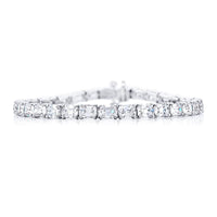 Platinum Vintage Cushion-Cut Diamond Bracelet