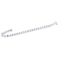 Platinum Vintage Cushion-Cut Diamond Bracelet