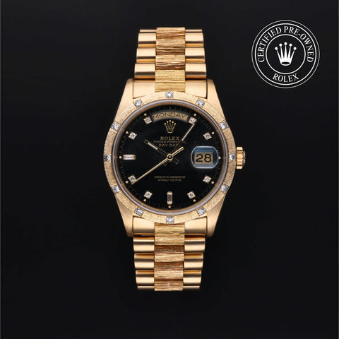Rolex Certified Pre-Owned Day-Date in President, 36 mm, 18k yellow gold watch