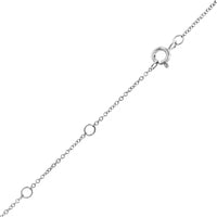 14K White Gold Amethyst and Diamond Halo Pendant Necklace