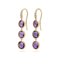 Marco Bicego Jaipur 18K Yellow Gold Amethyst Drop Earrings