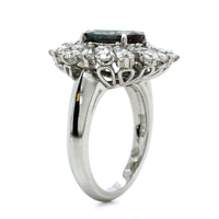 Platinum Oval Alexandrite Diamond Ring