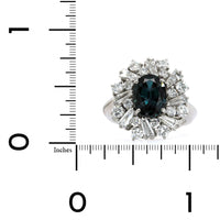 Platinum Oval Alexandrite Diamond Ring