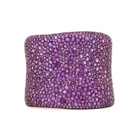 Etho Maria 18K Rose Gold Pave Set Amethyst Cuff Bracelet