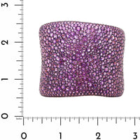 Etho Maria 18K Rose Gold Pave Set Amethyst Cuff Bracelet