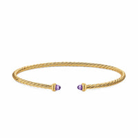 Micro Cablespira® Flex Bracelet 18K Yellow Gold with Amethyst, 2.6mm