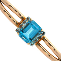 Eclat Jewels 14K Yellow Gold Seaman Schepps Signed Aquamarine Bracelet