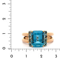 Eclat Jewels 14K Yellow Gold Seaman Schepps Signed Aquamarine Bracelet