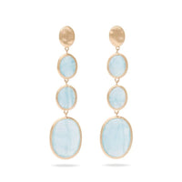 Marco Bicego Siviglia 18K Yellow Gold Triple Aquamarine Drop Earrings