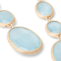 Marco Bicego Siviglia 18K Yellow Gold Triple Aquamarine Drop Earrings