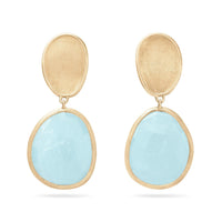 Marco Bicego 18K Yellow Gold Lunaria Aquamarine Drop Earrings