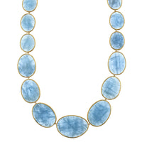 Marco Bicego Lunaria 18K Yellow Gold Aquamarine Necklace