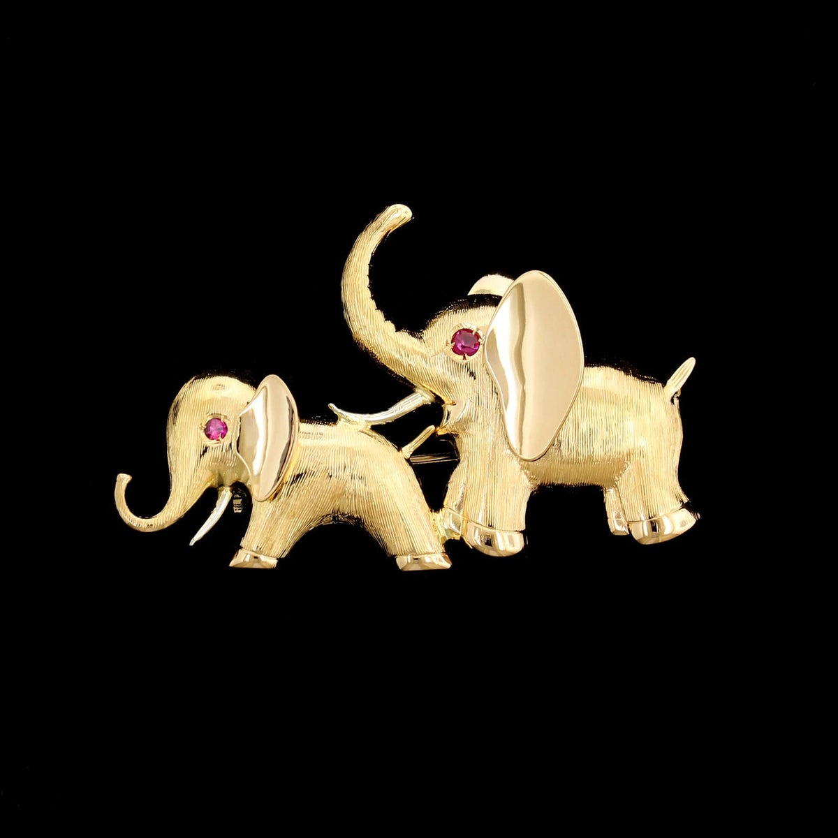 18K Yellow Gold Estate Elephant Pin – Long's Jewelers